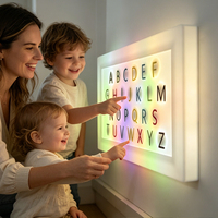 Juguete Educativo Interactivo LED que Desarrolla el Reconocimiento de Letras, la Percepción del Color, la Coordinación Mano-Ojo y la Motricidad Fina, Moderno PE