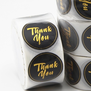 Adesivi Rotondi Personalizzati, Etichette di Ringraziamento per la Mia Piccola Impresa, Etichette con Logo in Lamina d'Oro per Imballaggi - Product Image 3