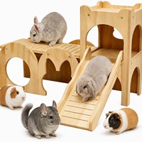 Jouet tressé en bois de pin pour lapins et chinchillas, bâton de paille, branche de pomme, pour le masticage, le nettoyage des dents et le divertissement naturel