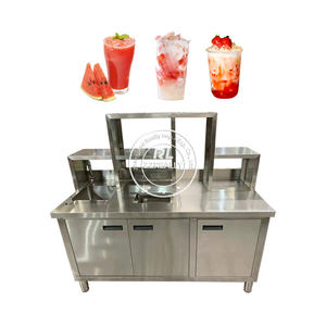 Station de bar OEM en acier inoxydable, station de cocktails personnalisée, console de barman, bar commercial, design moderne argenté - Product Image 5