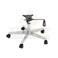 Base de chaise pivotante réglable en aluminium avec roulettes, base de chaise de bureau robuste à 5 étoiles pour mobilier moderne