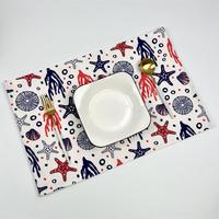 Sets de table rectangulaires à motifs variés, imprimés sur le thème de l'océan tropical et des vacances, sets de table décoratifs en tissu pour table de maison décontractée