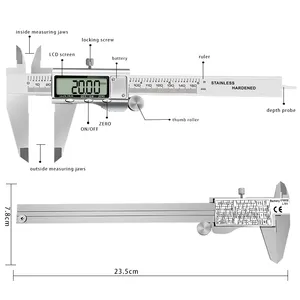 DITRON strumenti di misurazione in acciaio inossidabile ad alta precisione all'ingrosso calibro di spessore calibri a corsoio digitali elettronici impermeabili