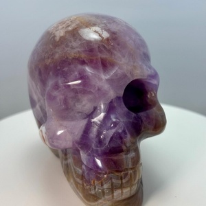 Crâne en Agate Crazy Lace Améthyste Naturelle Sculpté à la Main, Éco-Responsable, Cristal de Guérison, Décoration Feng Shui pour la Maison, Collection Souvenir - Product Image 5