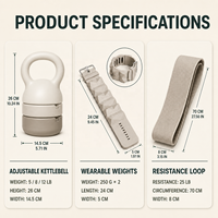 Kit de musculation et de renforcement OEM : Kettlebell réglable, poids de poignet et de cheville pour Pilates, Yoga et entraînement à domicile