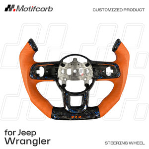 Volant sport personnalisé en fibre de carbone forgée bleue pour l'amélioration de l'intérieur des Jeep Wrangler JL Rubicon 4x4 Gladiator JT 2018-2026 - Product Image 2