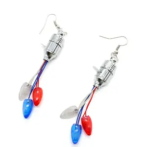 2023 Hot Selling New Year Party Earrings Halloween Christmas Party Available Glowing Led Earrings Charm