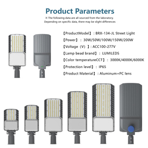 ไฟถนน LED สำหรับที่จอดรถสาธารณะกลางแจ้ง กันน้ำระดับ IP65 ผลิตด้วยวิธีหล่อขึ้นรูปอะลูมิเนียม รองรับ OEM ODM กำลังไฟ 50w 100w 150w 200w - Product Image 2