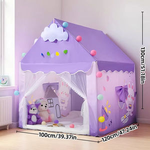 Tente <span class=keywords><strong>de</strong></span> jeu portable rectangulaire pour 1-2 personnes, motif sirène <span class=keywords><strong>de</strong></span> dessin animé, <span class=keywords><strong>maison</strong></span> <span class=keywords><strong>de</strong></span> princesse pour enfants - Product Image 6