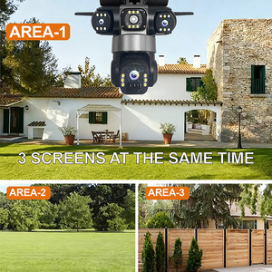 3렌즈 태양광 가로등 CCTV 카메라 장착 조명 포트 옵션 도매 녹화 무선 150w 내장형 - Product Image 5