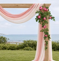 Tissu de drapage en mousseline de soie multicolore pour arche de mariage, rideau de fond pour cérémonie de mariage, scène, fête, décoration de photomaton