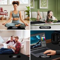 Tapis de mise à la terre pour lit, coussin de mise à la terre pour un meilleur sommeil, soulagement de la douleur et du stress, en fibre de carbone conductrice avec cordon