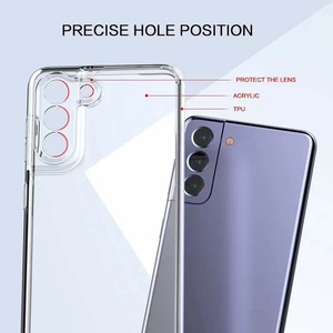 Popolare 1.5mm di spessore duro trasparente acrilico Cover posteriore morbida trasparente TPU paraurti custodia per cellulare per <span class=keywords><strong>Realme</strong></span> <span class=keywords><strong>C25</strong></span> C25S - Product Image 6