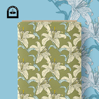 Tissu en coton floral Topoints pour robes, impression numérique, motifs personnalisés AAG