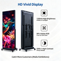 Pantalla LED para Póster, Señalización Digital de Alto Brillo y Exhibición de Video, Tótem LED para Publicidad y Marketing