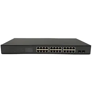 24-Port 10/100/1000Mbps Netzwerkschalter mit 2 SFP Uplink Gigabit Schneller Ethernet-Switch