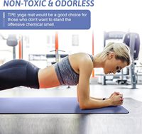 Tapis de yoga imperméable en TPE violet durable et écologique de 5mm pour femmes, logo personnalisé, accessoire de fitness Pilates