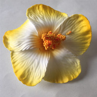 M03437 Fleurs artificielles d'hibiscus en PE à prix abordables pour la décoration de mariages et de fêtes à domicile