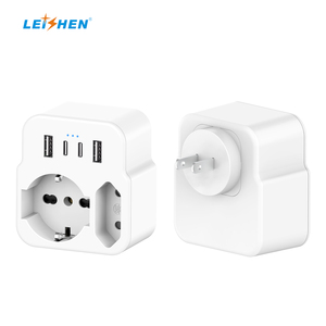 Adaptateur de <span class=keywords><strong>prise</strong></span> de voyage UE, multiprise avec 2 prises AC + 2 USB-A + 2 ports de charge rapide Type-C - Product Image 4