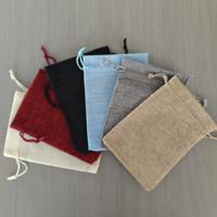 Sacs cadeaux en toile de jute personnalisés, sacs à cordon en lin biologique, pochettes écologiques en coton et lin avec logo imprimé sur mesure