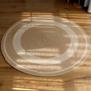 Vente en gros, petit tapis rond Vintage en Jute, multi-tressé, biologique, herbe humide, naturel - Product Image 5