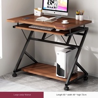 Bureau d'ordinateur en bois massif avec étagère Bureau intégré en MDF pour la maison de location chambre d'étudiant ou d'étude-pour le bureau