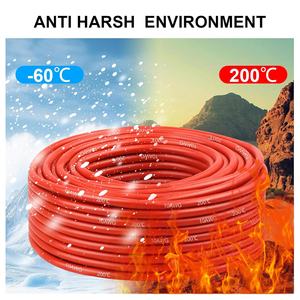 Rojo Negro Suave <span class=keywords><strong>2</strong></span> 3 4 6 8 10 12 14 16 18 20 22 24 26 28 AWG Cable de Silicona Cable Eléctrico - Product Image 3