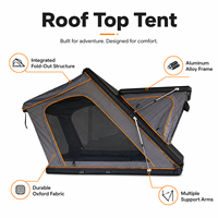 Tiendas de Campaña para Techo de Auto, Tienda de Campaña de Aluminio para Techo con Ventanas Panorámicas, Tienda de Campaña Impermeable de Apertura Rápida para 4 Personas, para SUV Todoterreno