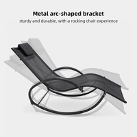 Chaise longue inclinable en métal HOMFUL pour extérieur, chaise longue en maille pour jardin, patio, bord de piscine, chaise de relaxation