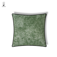 Usine imperméable Polyester tissu tacheté gris Texture jardin décor taies d'oreiller avec passepoil pour l'extérieur