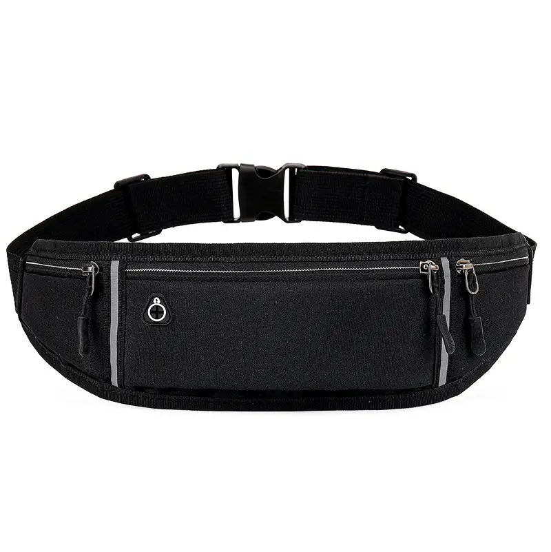 Wholesale Neoprene Waterproof Fitness Fanny Pack Elastic Running Belt Sports Waist Bag With Bottle Holder