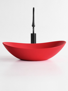 Lavabo de Baño Moderno con Encimera de Roca, Lavabo Ovalado Integrado de Cerámica y Mármol Flotante para Hotel, con Desagüe <span class=keywords><strong>INTERLAN</strong></span> - Product Image 5