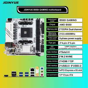 <span class=keywords><strong>Scheda</strong></span> <span class=keywords><strong>Madre</strong></span> JGINYUE B550I GAMING ITX Supporta Processori Serie R5 4000/5000, Schede Madri Mini ITX DDR4 - Product Image 2