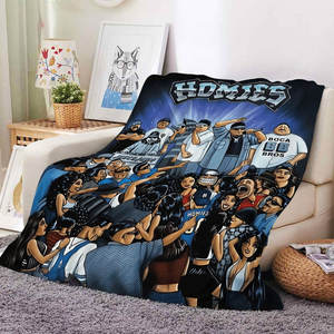 Manta Lil Homies Hip Hop Bro Lowrider Chicano Mexican West Coast, Decoración para Habitación, Manta de Franela para Sofá - Product Image 2