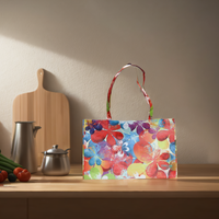 Sac fourre-tout réutilisable en PP tissé, grande capacité, écologique, avec bandoulière, logo personnalisé et design personnalisable, fabriqué en Chine