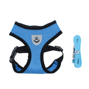 Arnés de malla transpirable para perros y gatos, ajustable y personalizado, chaleco de nailon de tracción para caminar al aire libre - Product Image 2