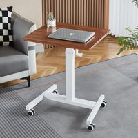 Chariot portable pour ordinateur portable, hauteur réglable, roues, petit bureau mobile debout pour la maison et le bureau