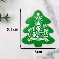 Étiquette personnalisée en papier rouge et vert pour sapin de Noël, étiquette cadeau Joyeux Noël pour emballage, idéale pour les petites entreprises de fêtes