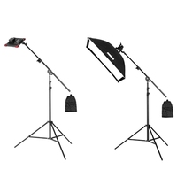 Photographie Vidéo Studio Salle Film Film Photo Shooting Soft Box Lumière Trépied Support Croix Bras Tige Avec Roue Télescope Sac De Sable