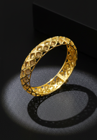 Bracelet floral en cuivre plaqué or 24 carats Z H Vintage, style géométrique ajouré de Dubaï, bijoux arabes tendance pour femmes, vente en gros
