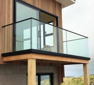 Cbmमार्ट शीर्ष बिक्री आउटडोर यू चैनल एल्यूमीनियम मिश्र धातु सीढ़ी तल ग्लास रेलिंग - Product Image 1