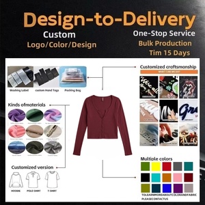 Camiseta Corta Ajustada de Manga Larga con Cuello en V y Botones para Mujer, Diseño Personalizado al por Mayor, OEM, TKAN1156D, Color Sólido Informal, Básica - Product Image 3