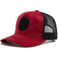 Gorra de béisbol de gamuza redonda de verano al por mayor para hombre, gorra de malla versátil con protección solar, estilo hip-hop, gorras trucker de diferentes colores