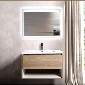 Gabinetes de baño de diseño europeo espejo tocador de baño