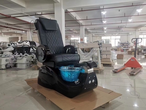 Sillón de Pedicura y Masaje Ajustable de Cuero Negro Moderno, Estilo 2025, Gran Venta, para Barbería, con Garantía de 10 Años - Product Image 6