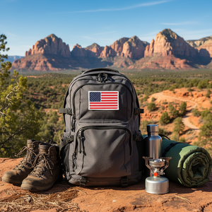 USA Embroidered Felt Flag Patch <b>Sew</b>-On Beads Fabric 5x3 Inches Badges Nickel-Free - Product Image 3