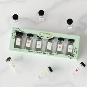 6 упаковок многоразовая бутылка для имбиря с крышкой, маленькие стеклянные банки на 2 унции с воздухонепроницаемыми крышками, свежие энергетические бутылки
