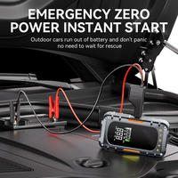Démarreur de voiture portable 6000 mAh avec compresseur d'air, gonfleur de pneus numérique sans fil, arrêt automatique, batterie externe d'urgence pour l'extérieur