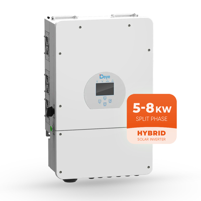 China Supplier Deye Solar Pump Inverter 5Kw 6Kw 8Kw Split Phase Grid Tie Hybrid Inversor Solar with MPPT Solar Charger