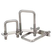 Ensemble de boulons en U carrés en acier inoxydable 304, vis en U à angle droit, fixation pour tube carré